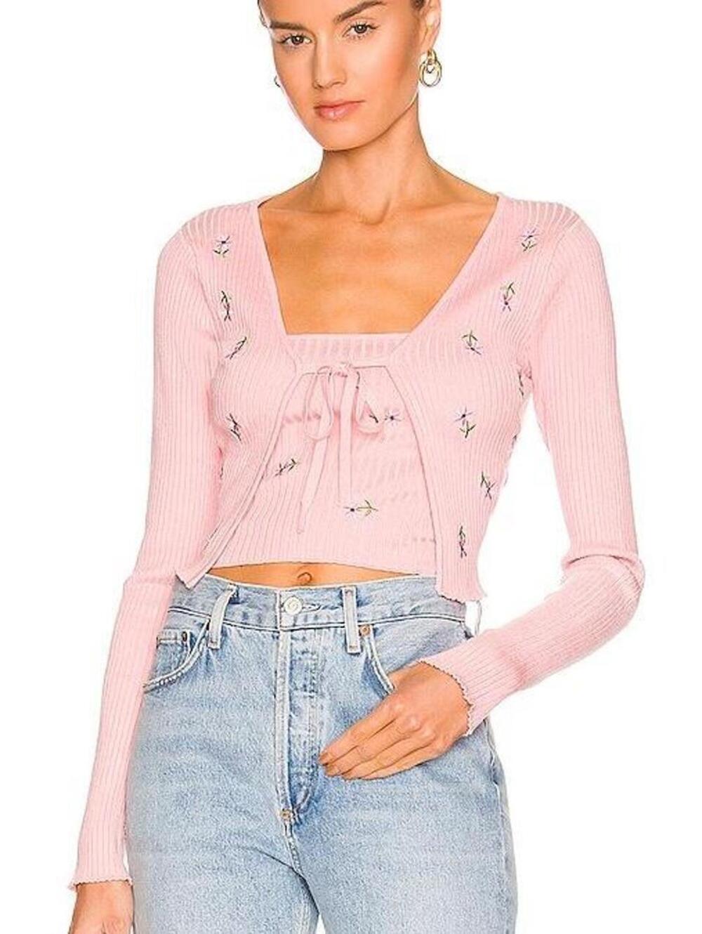 More To Come Women's Pink Cardigan